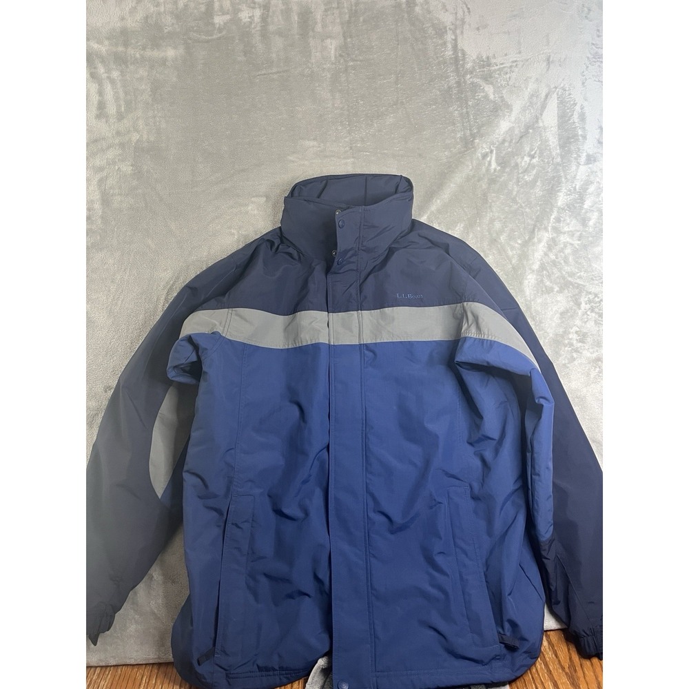 LL Bean Mens Jacket Size Tall M Thinsulate Insulated Parka Outdoor Hooded Lined